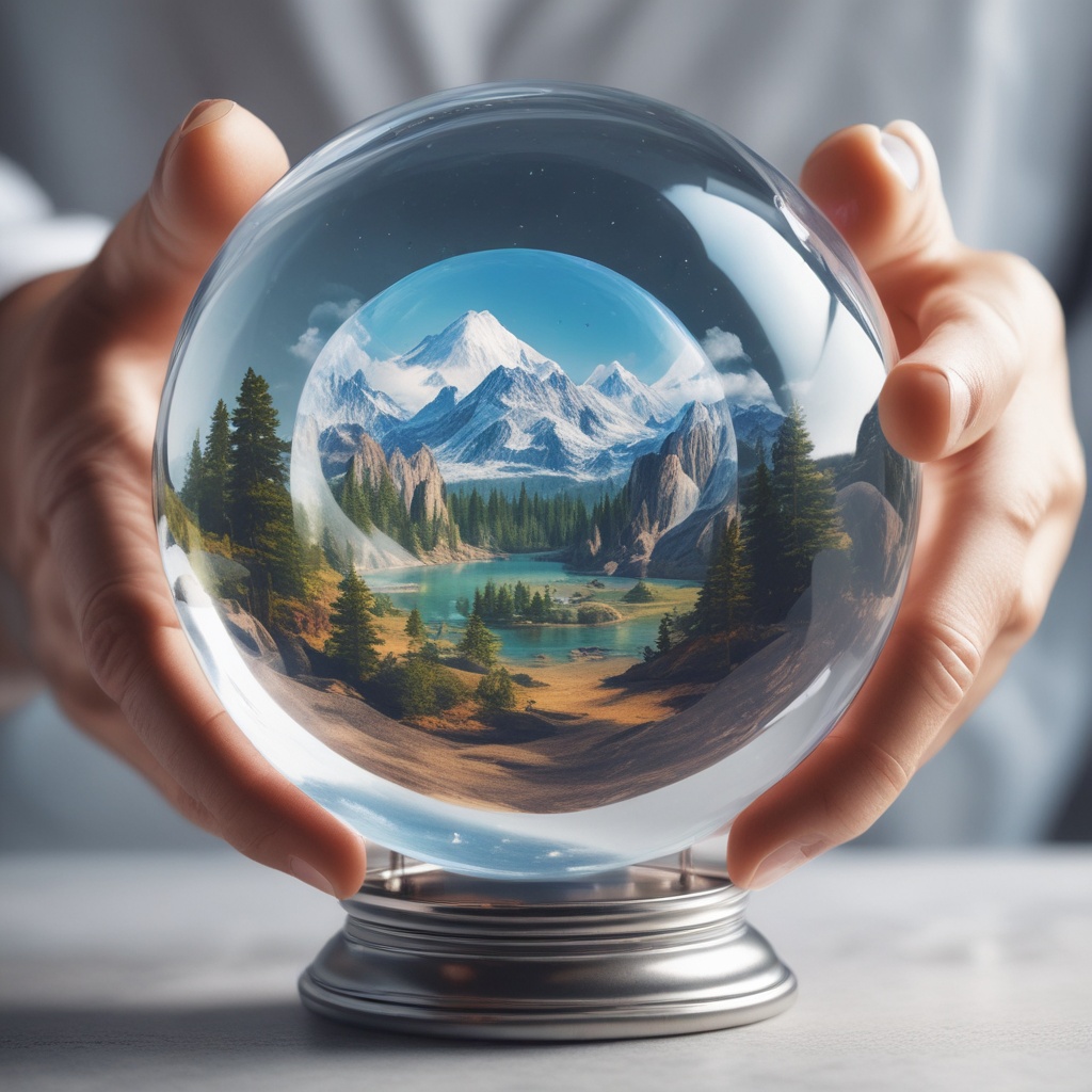 Crystal ball showing future meme trends