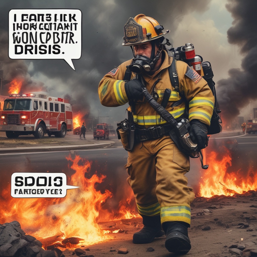 Firefighter meme handling social media crisis